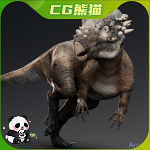 UE4虚幻5 Pachycephalosaurus 侏罗纪恐龙肿头龙厚头龙模型动画