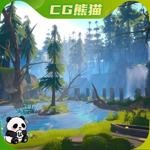 UE5虚幻5.2-5.7 Stylized Enchanted Forest 风格化魔法森林场景