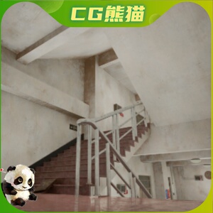 UE4虚幻5 Dirty Stair 建筑物楼房脏楼梯场景