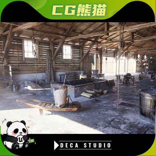 UE5.8 Medieval Foundry 中世纪铸造铸炮厂场景模型