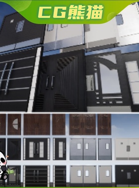 UE4虚幻5 Doors Pack 各种大厅厨房卫生间门大门