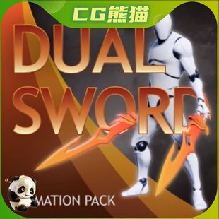UE4虚幻5 Dual Sword Animation Pack 人物双剑战斗动画包