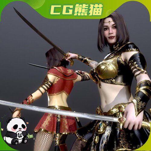 UE4虚幻5 Woman Assassin 女性刺客角色模型   乐器咨询