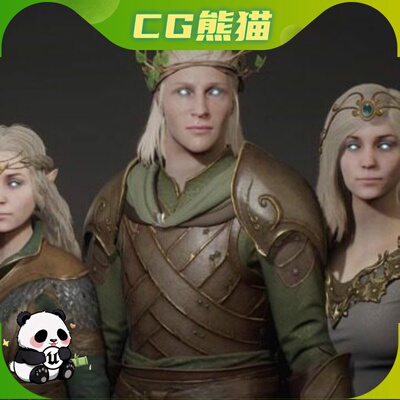UE5虚幻5 Modular Elves - Metahuman 模块化中世纪精灵角色模型