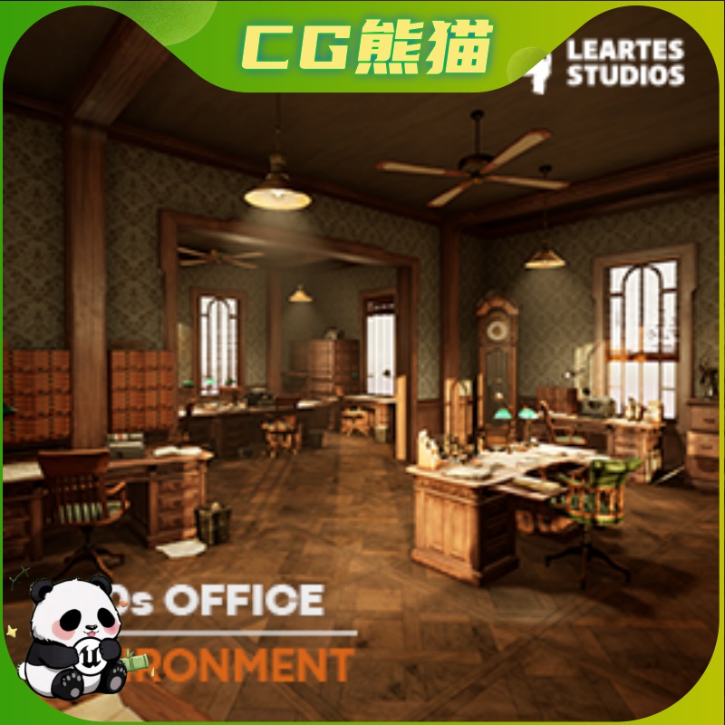 UE4虚幻5 1900s Office 老旧办公室室内场景1900年代