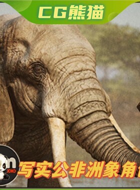 UE4虚幻5 Animalia - African Elephant (male) 非洲公象模型