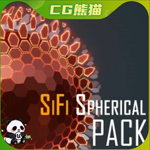 UE4虚幻5 Scifi Spherical PACK 科幻赛博朋克球形材质包