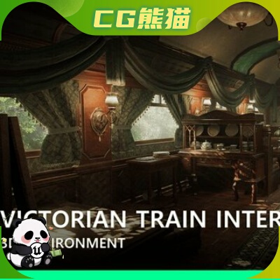 UE5.5-5.8 Victorian Train Interior Environment 老火车厢内部