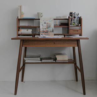 环保无味柚木书桌学生儿童学习桌樱桃木白蜡木梳妆电脑桌北欧实木