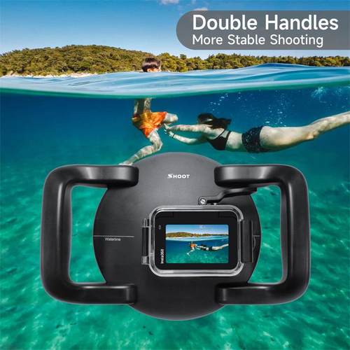 GoPro13/12/11/9/8Ace Pro2大疆Action5/4球面罩水面球面镜分水镜