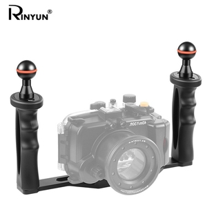 7潜水双臂手持支架微单单反相机GoPro灯臂托盘 奥林巴斯TG3