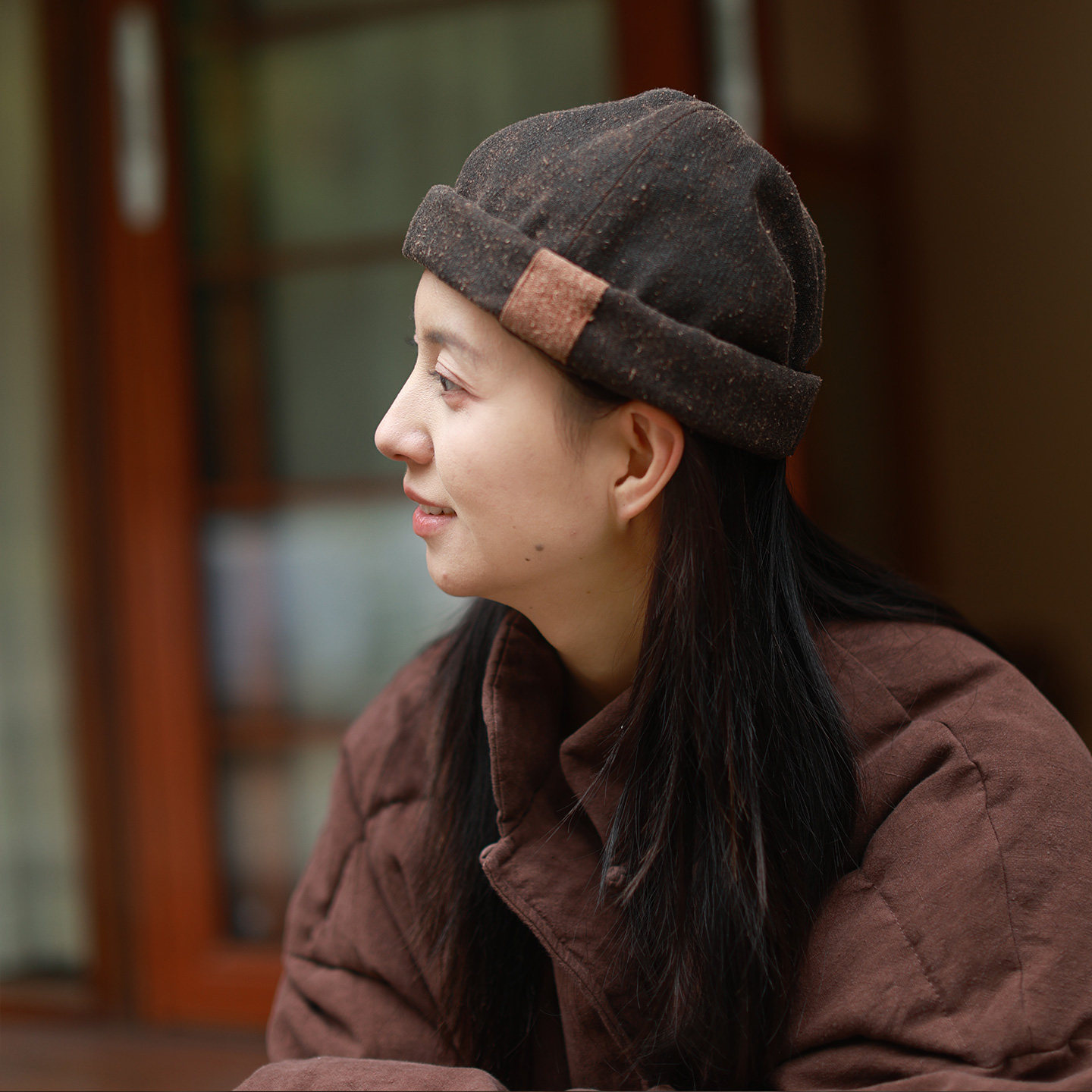 柞蚕丝秋冬复古禅意帽子休闲