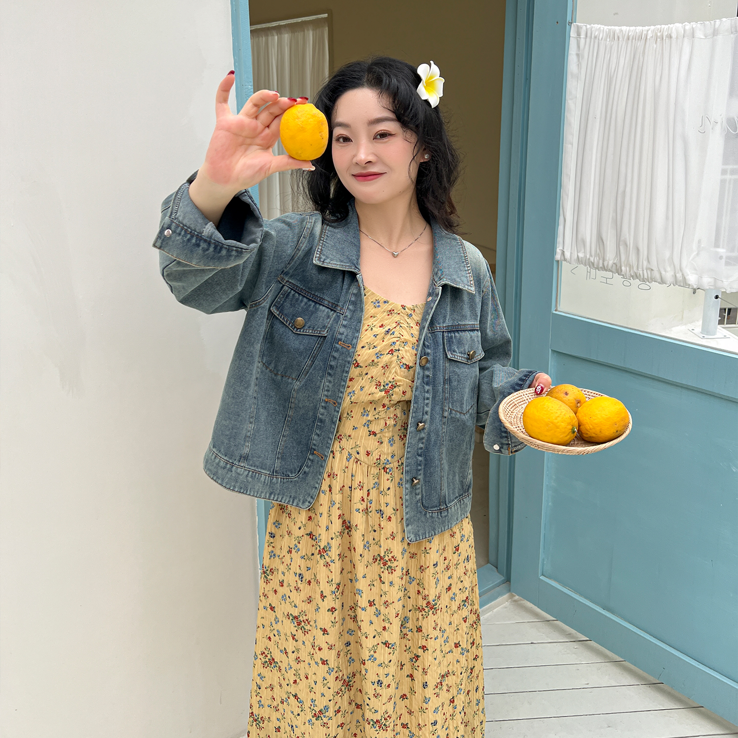 DM100短款上衣经典复古牛仔外套