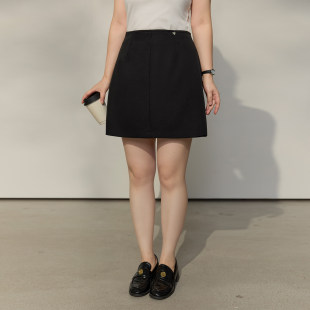 西装 大码 气质通勤百搭显瘦A版 微胖mm春季 半身短裙 百分百女装