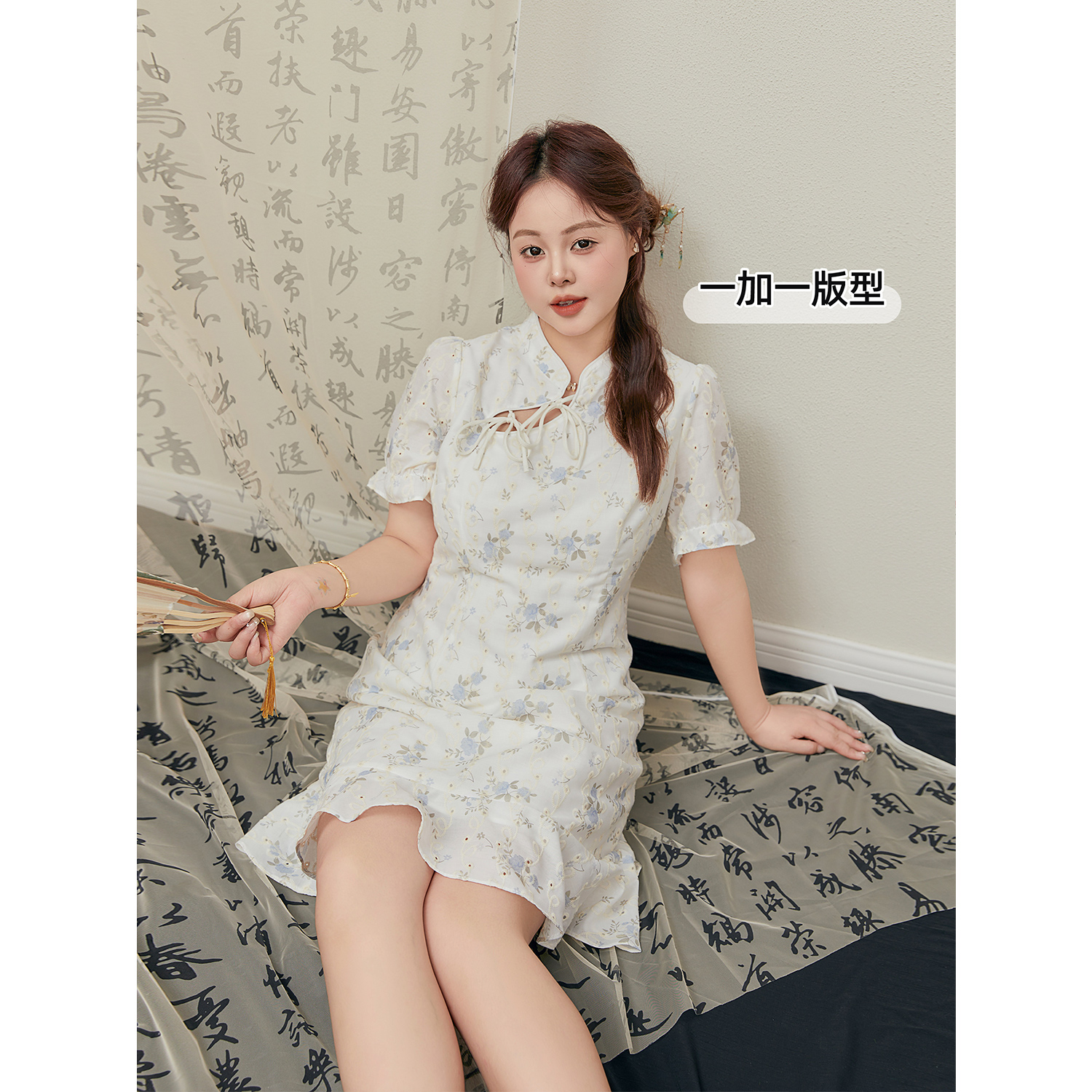 DM100大码女装新款显瘦连衣裙