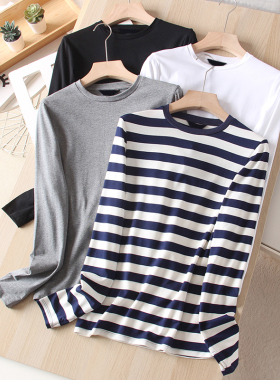 2025秋季新品 日常新风尚修身版型圆领长袖指孔 打底衫T恤上衣女