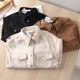 外套休闲衬衣女长袖 休闲麂皮绒单排扣高级感衬衫 上衣 时尚 走欧美
