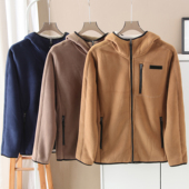 澳单牛货 加绒加厚双倍防风御寒保暖秋冬男士 摇粒绒连帽夹克外套