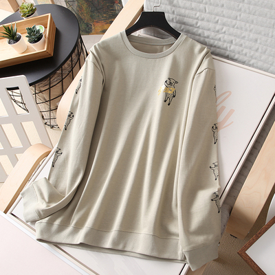 动漫图案日单印花长袖t恤上衣