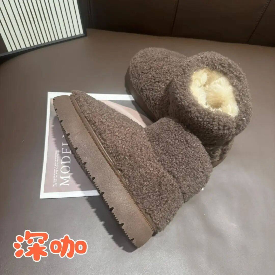 冬天脚上の小暖炉！情侣款！加绒巨厚实羊羔毛暖呼呼雪地靴,女鞋,时尚休闲鞋,淘宝优惠券,粉丝福利购,淘宝优惠卷