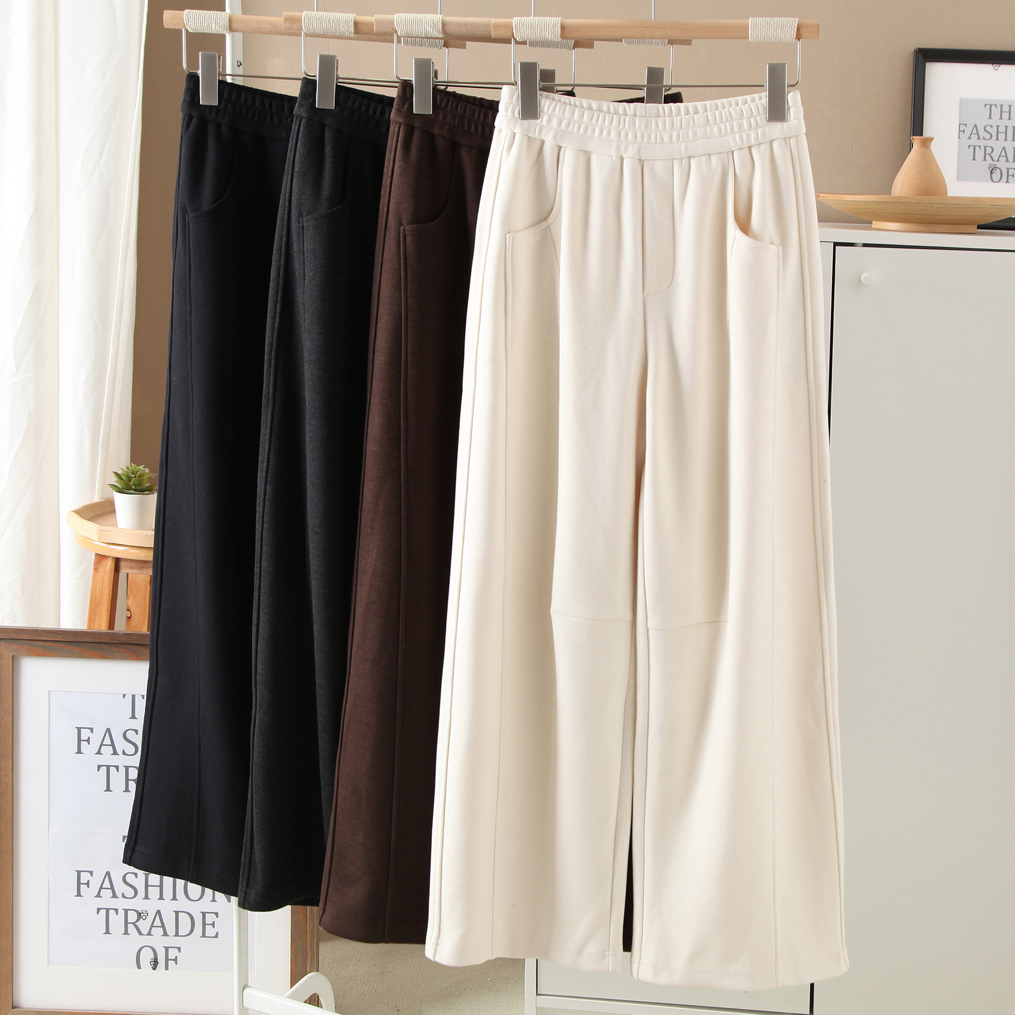 垂顺弯刀精修醋酸羊毛裤