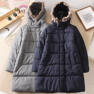 日单~可脱卸连帽中长款加厚保暖休闲棉衣棉服外套女冬季2025新款
