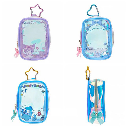 日系包邮新款卡通动漫透明公仔痛包库洛米玉桂狗丑鱼应援娃