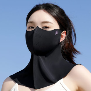防晒面罩女全脸高颜值夏季2026新款防紫外线遮阳面纱护脖口罩
