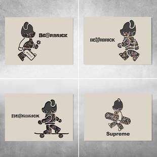 积木暴力熊电表箱翻新贴画 空气开关弱电箱防水自粘贴画遮丑墙贴