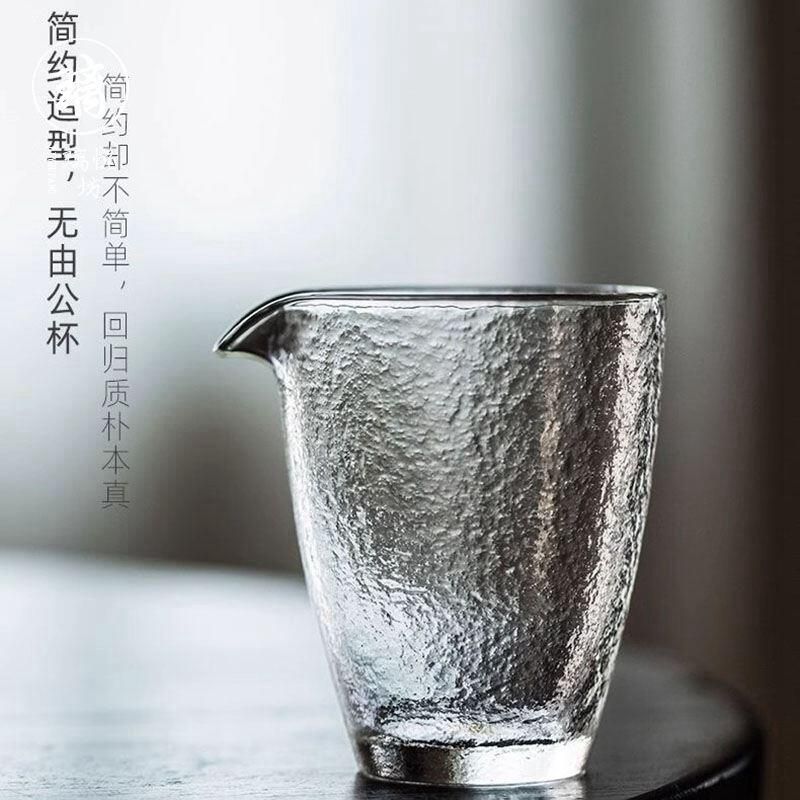 玻璃公道杯锤纹加厚分茶器日式