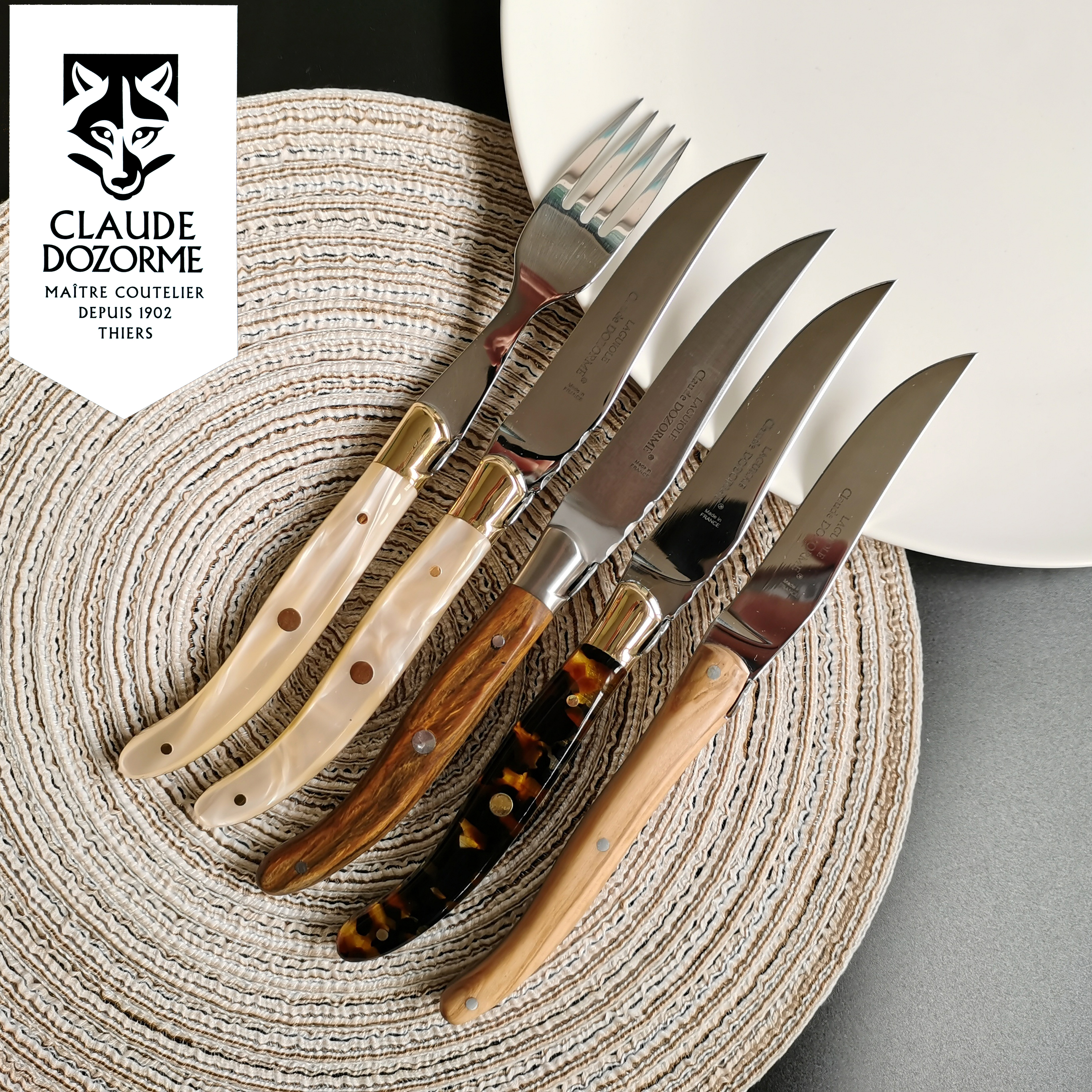 claudedozorme法国狼头牌牛排刀