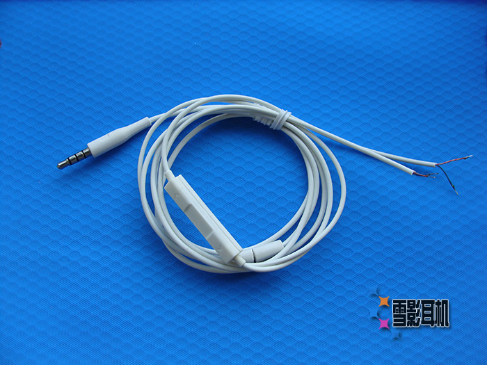 清仓DIY半成品耳机维修线材线控带麦克风白色替换更换无氧铜3.5mm