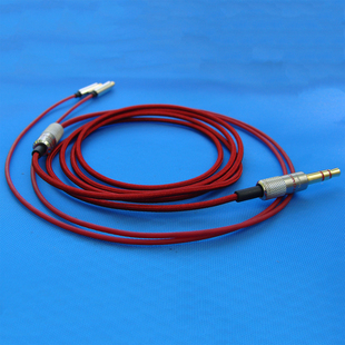 定制耳机升级线MMCX插拔柔软编织布hifi耐用线带麦克风3.5MM红色