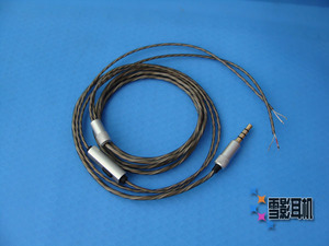 diy手机耳机线材 单晶铜镀银 铜银混合线4级带麦耳机线 金属咪壳