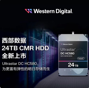 WD/西部数据 HC580 WUH722424ALE6L4 24TB SATA氦气企业级NAS硬盘