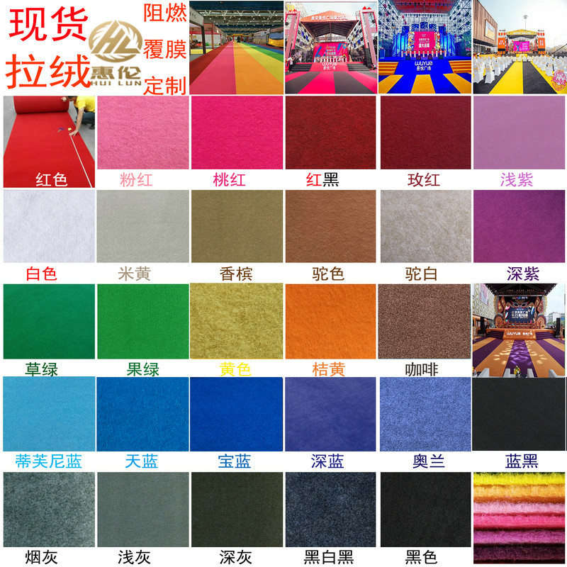 阻燃庆典展厅地毯惠伦拉绒婚庆