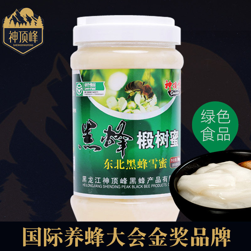 神顶峰 东北黑蜂椴树蜜雪蜜成熟蜂蜜纯正天然无添加原蜜正品1000g