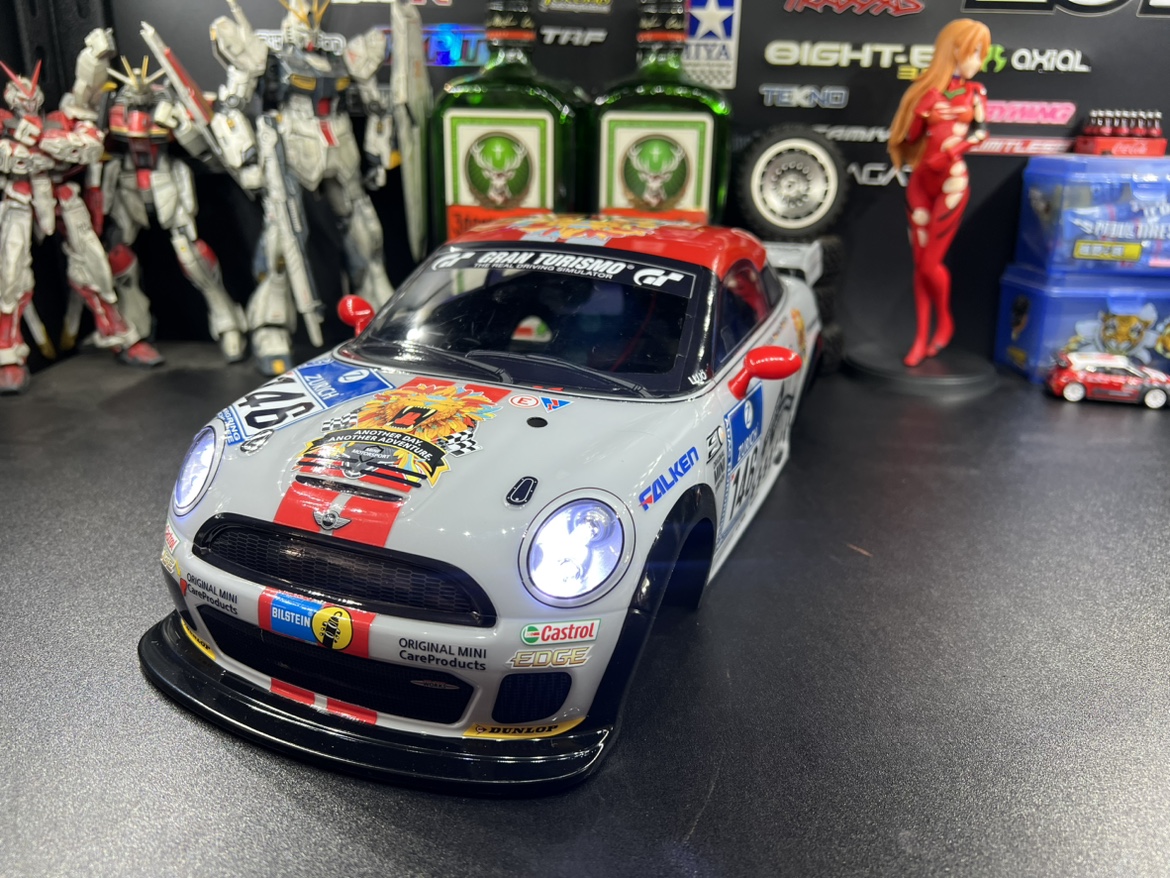 田宫 tamiya 1/10 rc 车壳 宝马 mini jcw coupe 纽博格林