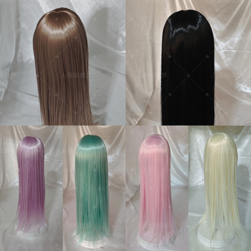 bjd娃娃假发3分4分6分特软丝发胚