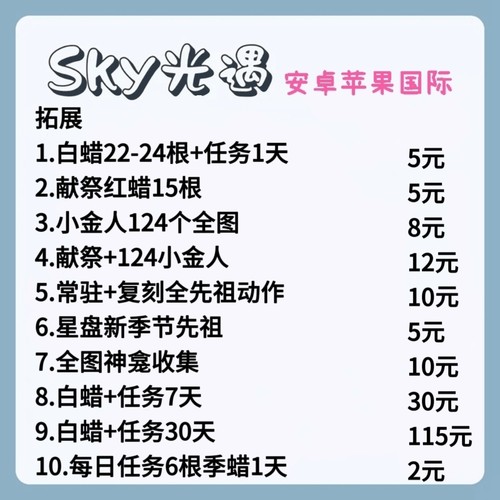 光遇代跑苹果安卓国服国际服白蜡烛复刻先祖献祭金人神龛ios代币