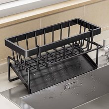 厨房沥水架水槽置物架放洗碗海绵抹布架子台面百洁布汲水收纳窄边