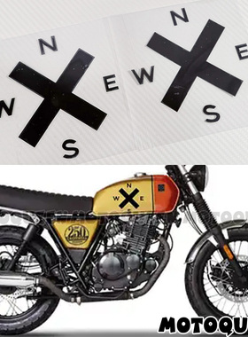 适用cb400ss本田cb190ss无极300AC鑫源棍王龙嘉摩托车油箱贴纸花