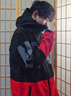 neff 拼色 logo 软壳 滑雪服 滑雪外套 防水防风保暖