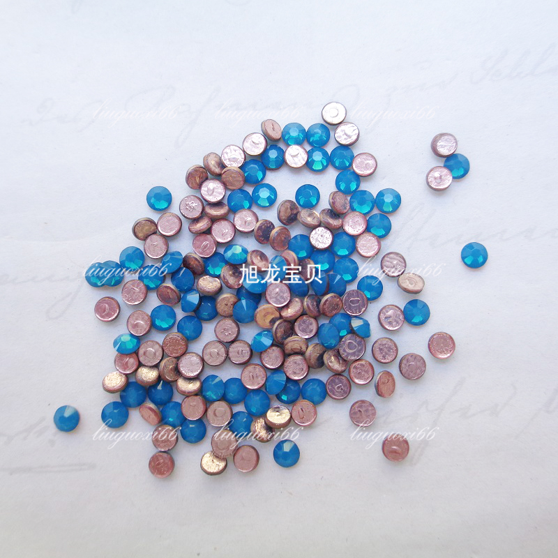 施家华子烫钻加勒比海蓝蛋白