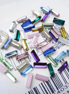 奥地利尖底矩形4501款约7*3MM 美甲施家散钻手工长方异形长条水钻