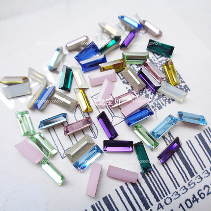 奥地利尖底矩形4501款约7*3MM 美甲施家散钻手工长方异形长条水钻