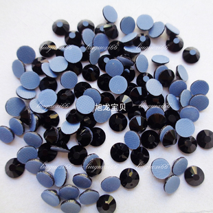 整包特精烫钻黑色 礼服镶钻美甲粘钻演出服胶底钻婚纱钻纯材料钻