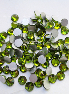 diy平底橄榄绿手机壳美甲贴钻