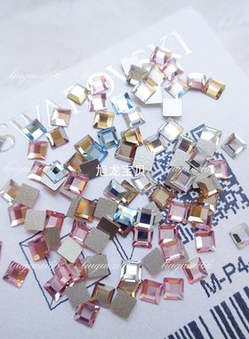 奥地利平底方形钻2400款约3MM正方钻 DIY美甲异形钻 施家甲片补钻