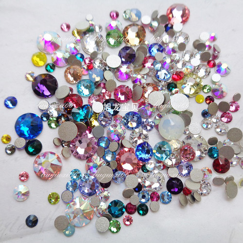 平底混色包包甲片粘钻奥地利钻